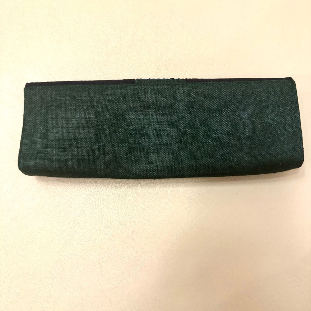 FabIndia Blue Green Embroidered Clutch Purse B#27 - Picture 5 of 10
